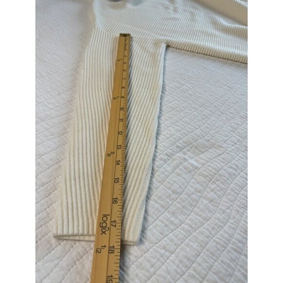 REISS Lila-Clean Turtle Neck Ribbed Pullover Long Sleeve Sweater SZ S NEW Cream - Picture 9 of 12
